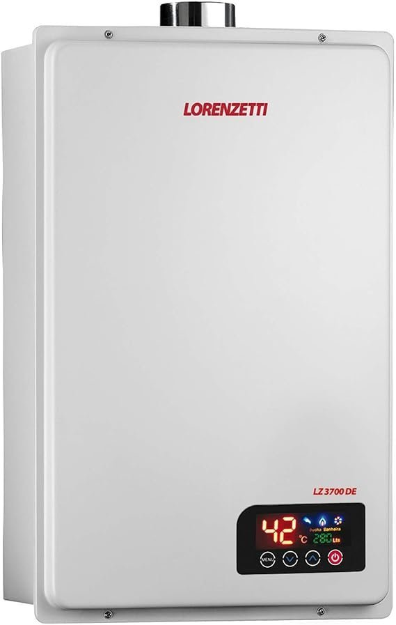 Aquecedor de Água a Gás LZ3700DE  37 Litros/Min Digital Bivolt Lorenzetti