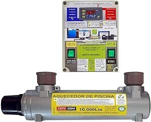 Aquecedor de Piscina Automático Trocador de Calor 10 Mil Litros HidroHot