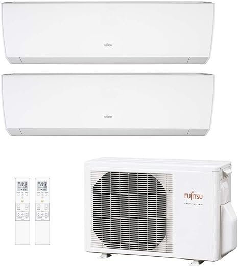 Ar-Condicionado Multi Split Inverter Fujitsu 18.000 (2x Evap HW 9.000) Quente/Frio 220V