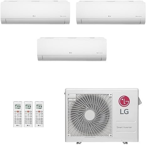 Ar-Condicionado Multi Split Inverter LG 24.000 (2x Evap HW 9.000 + 1x Evap HW 18.000) Quente Frio 220V