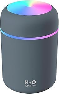 Difusor De Ar Elétrico Umidificador De Aromas Com Led Silencioso USB Pulverizador H2O Lumen 300ml