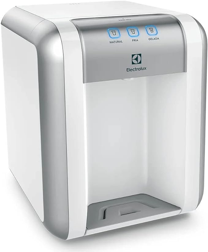 Purificador de Água Gelada Fria e Natural Elétrico Compacto Eletrônico placa Electrolux Branco com Painel Touch Bivolt PE11B