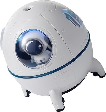 Umidificador de Ar e Difusor de Aromas Astronauta Nave Espacial Recarregável 220ml