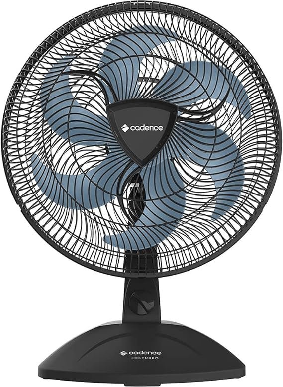 Ventilador Cadence Eros Turbo Preto e Azul VTR409 130W 110V ou 220V