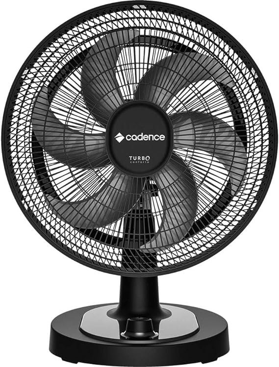 Ventilador Cadence Turbo Conforto Black 40 Cm VTR470 126W 110V ou 220V