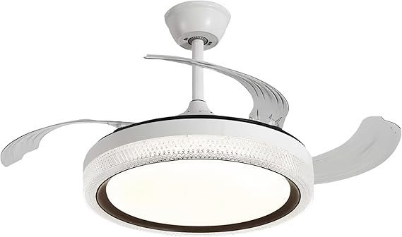 Ventilador De Teto Retrátil Controle Remoto Led 3 Cores 60w