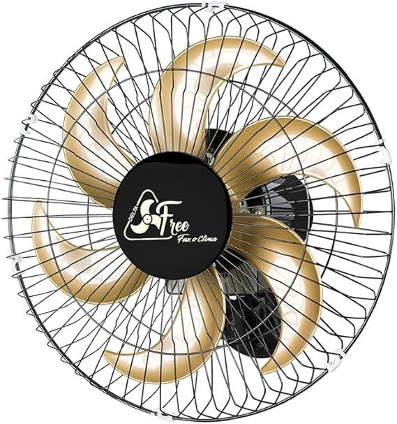 Ventilador Parede Oscilante Venti Delta Free 40 cm 60 Fios Preto - Bivolt