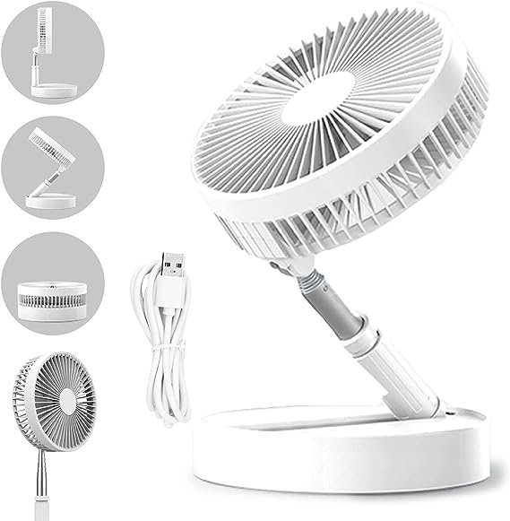 Ventilador Portátil Silencioso Dobrável 7200mah Retrátil