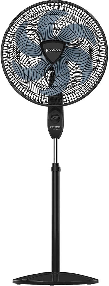 Ventilador de Coluna Cadence Eros Turbo Preto e Azul VTR869 50 Cm 126W 110V ou 220V