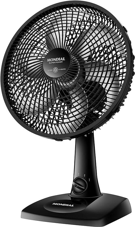 Ventilador de Mesa 30cm VSP-30-B Super Power Mondial Preto 60W 