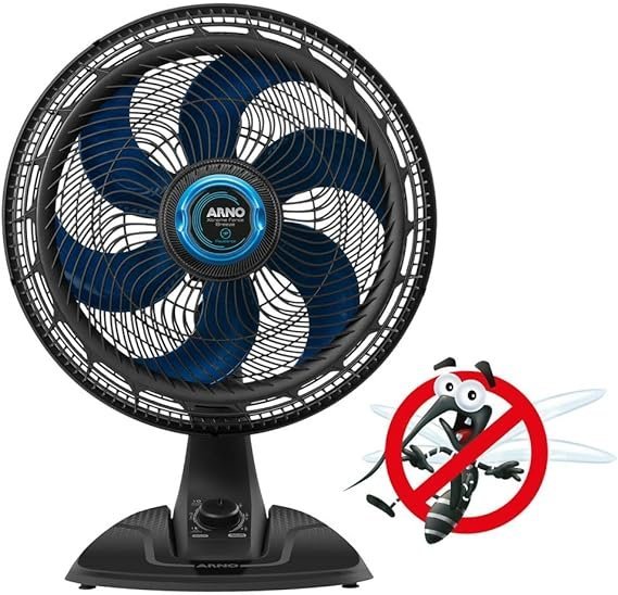 Ventilador de Mesa Repelente Líquido Desmontável Arno Xtreme Force Breeze 40cm VB55 126W