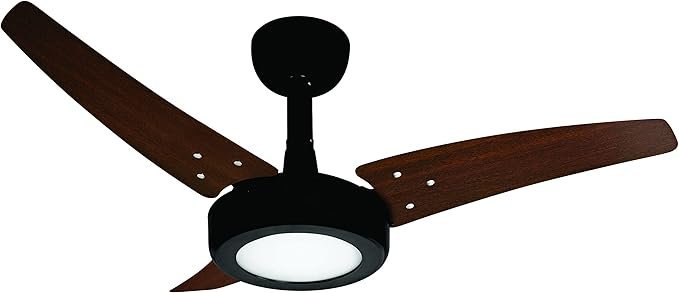 Ventilador de teto Requinte Netuno LED preto 3 pás 130w  Arge