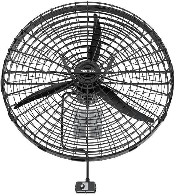 Ventilador de parede 1 metro Preto Ventisol industrial 220v-GP VP1 M2GP 370W