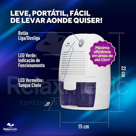 Desumidificador Blue Air 500 ML Antimofo Bivolt RelaxMedic 2