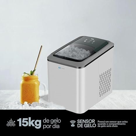 Máquina de Gelo 15kg EOS Ice Compact Emg02s Prata 3