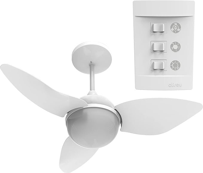 Ventilador de Teto Aliseu Smart Branco com Controle de Parede