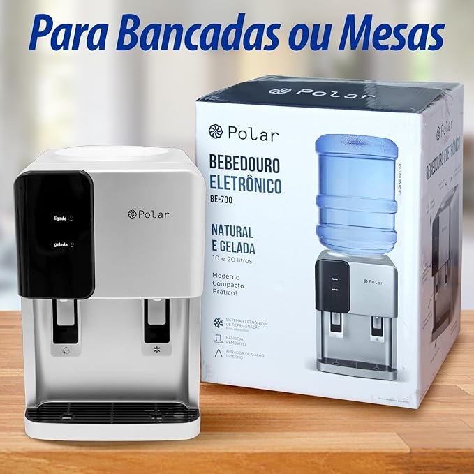 Bebedouro Eletrônico Polar Prata Água Natural e Gelada 2