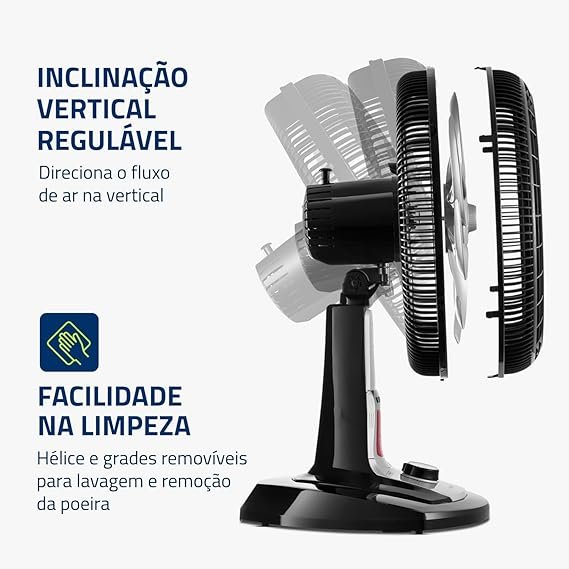 Ventilador 40cm Super Turbo 8 Pás Mondial VTX 40 8P RL 140W 3