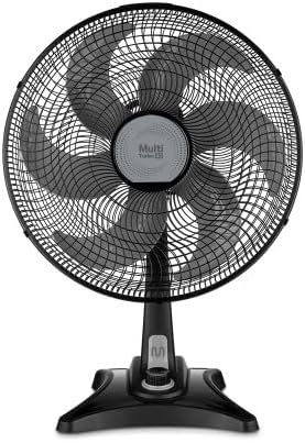 Ventilador De Mesa 40cm Multilaser Turbo 40 Six Preto VL403 130W
