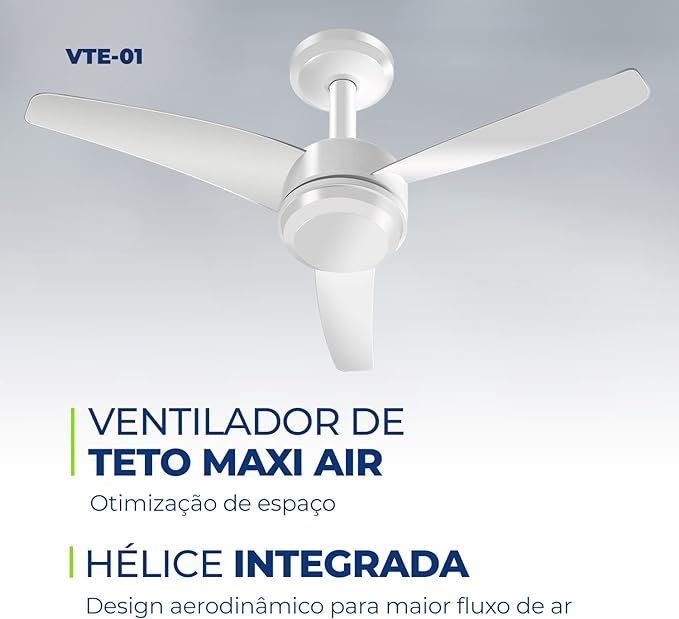 Ventilador de Teto Maxi Air Mondial Branco 125W VTE01 2